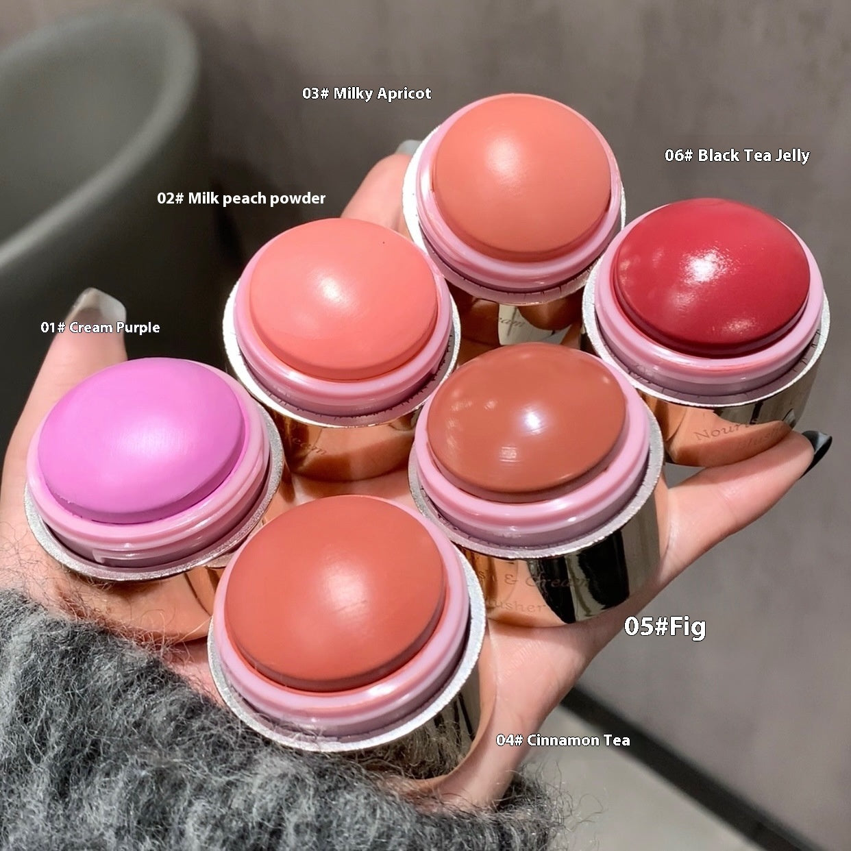 Popular Blush Mud Cream Expansion Color Monochrome Blush Chin Contractive Color Milk Powder Natural Matte Female